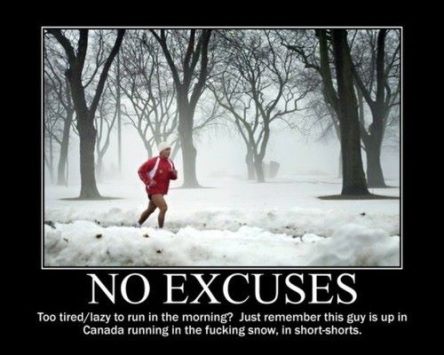 If you think this is an exaggeration, at Run Club Sunday morning it was -24C, there was a guy in shorts. I meanwhile, had every article of dry-fit I own on. 